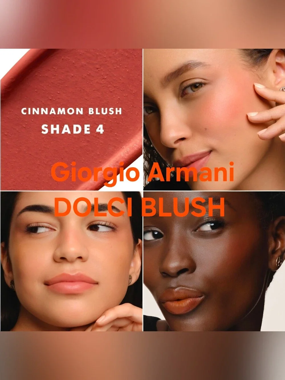 Giorgio Armani DOLCI BLUSH Hybrid cream-to-powder blush 4 CINNAMON BLUSH. BNIB
